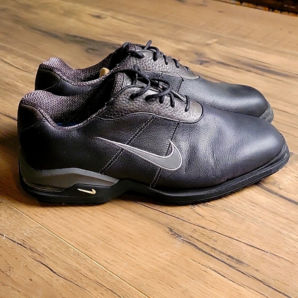 Nike 309916 001 sport performance lace up soft spike golf shoe men's sz 9